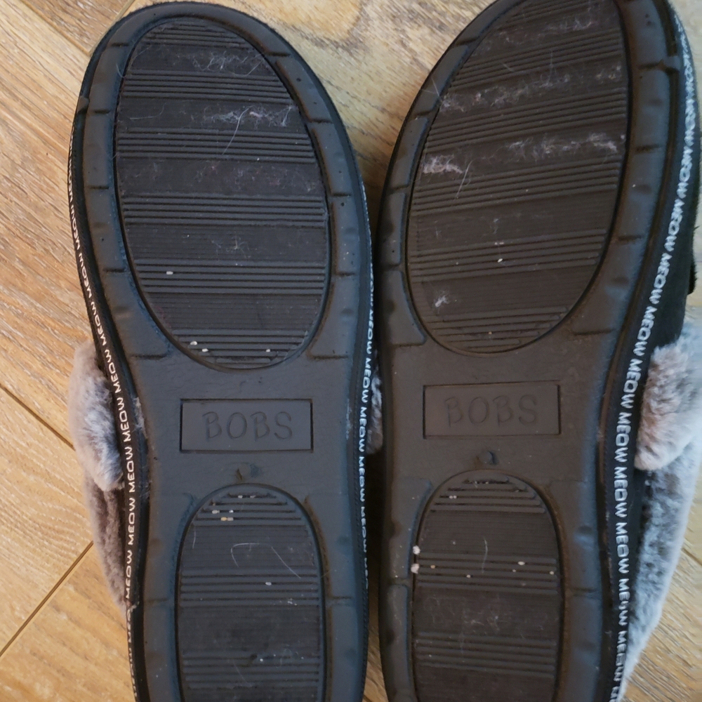 Bobs Black Cat Embroidered Faux-Fur Lined Slip-On Slippers - Picture 4 of 8